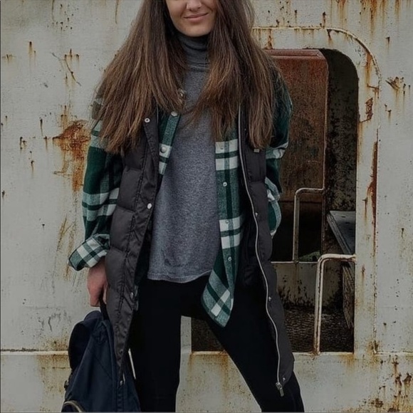 ZARA PLAID OVERSHIRT Green Large - Picture 9 of 14